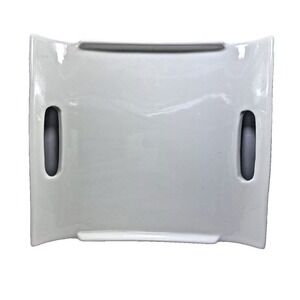Strawberry Street 10 White Ceramic Serving Tray Handles MicrowaveDishwasher Safe